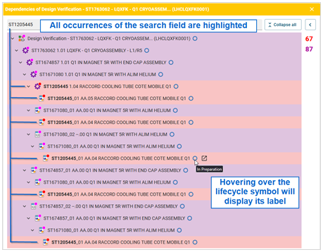 filtering in check dependencies