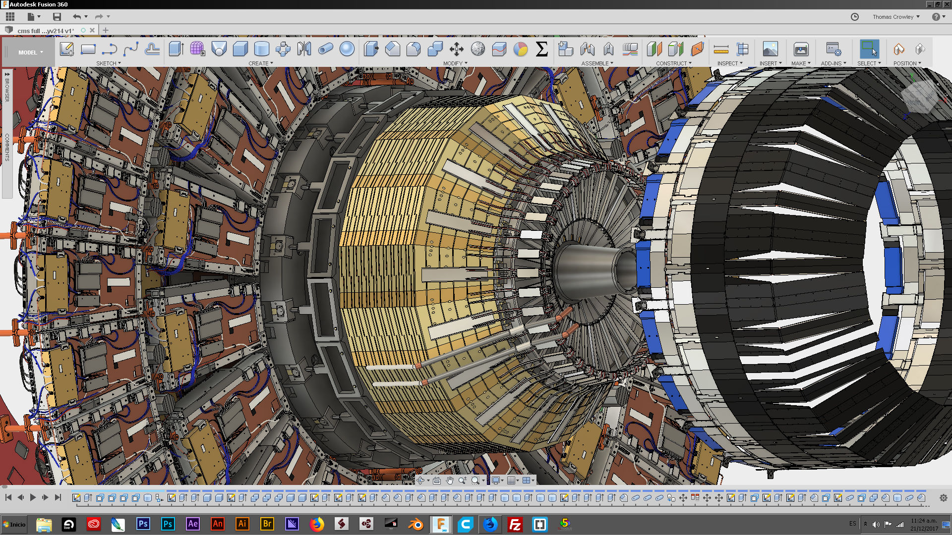 AutoCAD of LHC, CMS site
