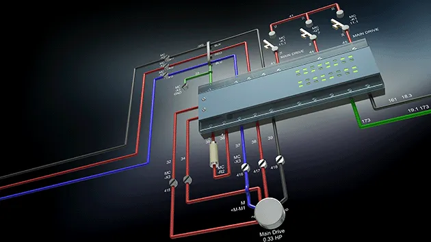 Example of an AutoCAD Electrical installation