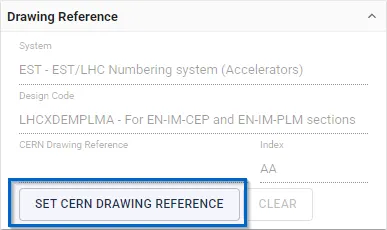 How to set an existing (booked) CERN Drawing Reference (CDR) to a new Drawing?